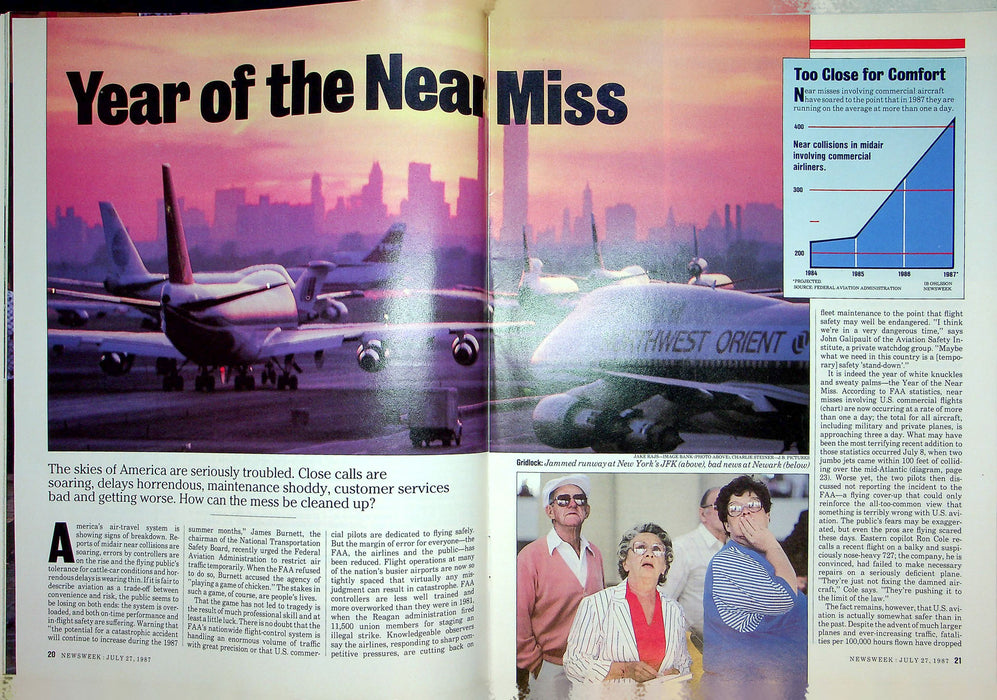 Newsweek Magazine July 27 1987 Airline Deregulation Troubled Skies VHS Bootleg