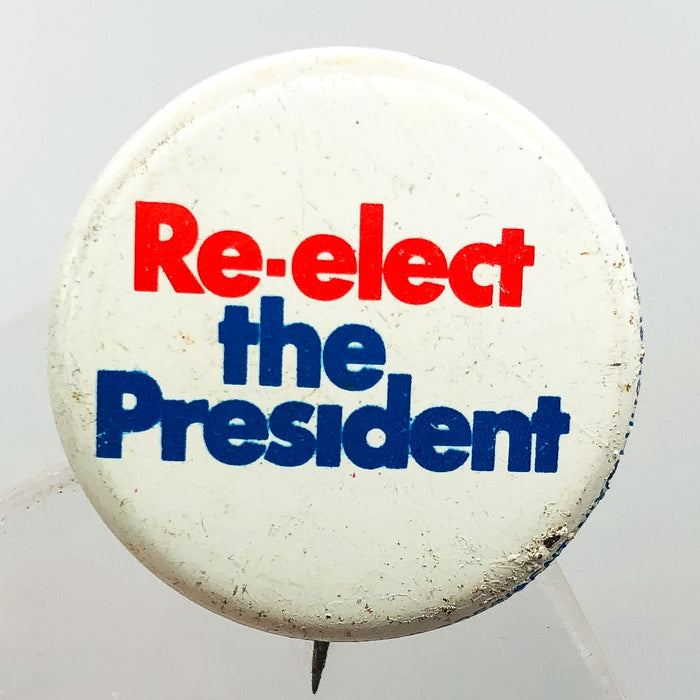 Re-Elect The President Button Pin 1" Committee For Richard Nixon Campaign 2