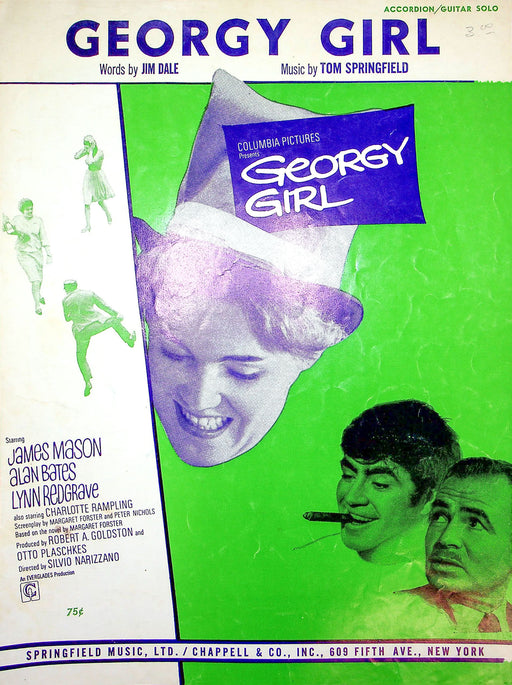 Sheet Music Georgy Girl Movie Song Alan Bates James Mason Jim Dale T Springfield 1