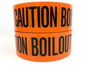Orange Caution Barricade Warning Tape Roll Halloween Decor Spooky Haunted House 4