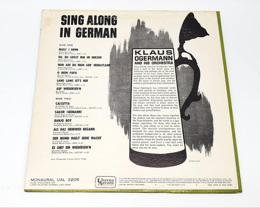 Claus Ogerman Jeder Singt Mit! Sing Along In German LP Record 1962 UAS 6206 2