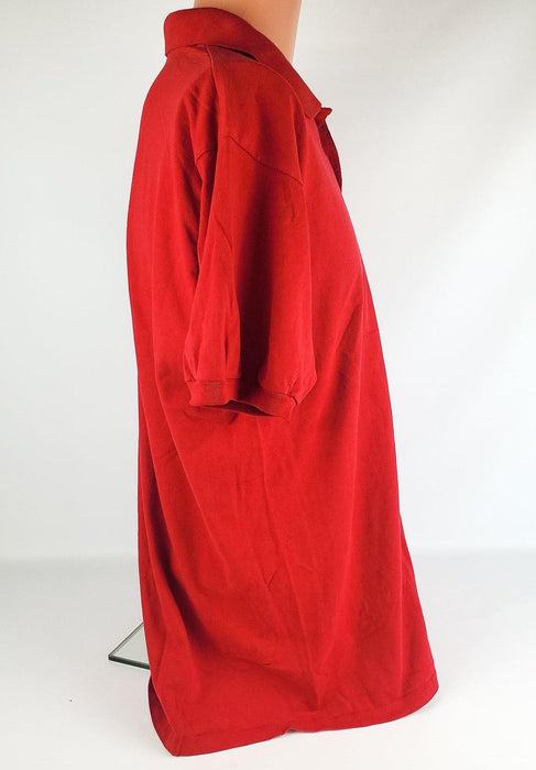 Vintage 90's JERZEES Polo Shirt Short Sleeve Red XL Da Vinci's 5
