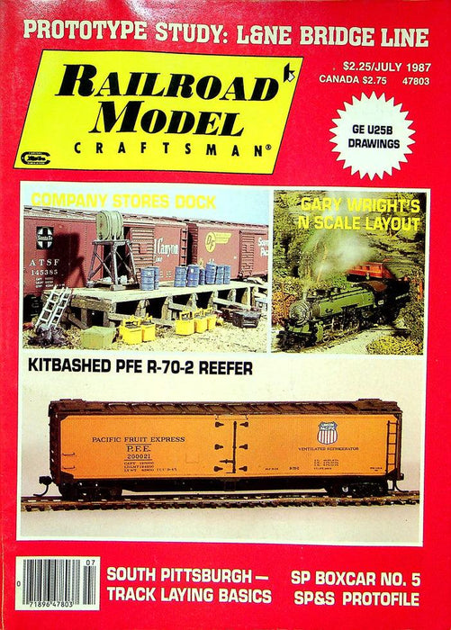 Railroad Model Craftsman Magazine July 1987 Vol 56 No 2 GE U25B Drawings