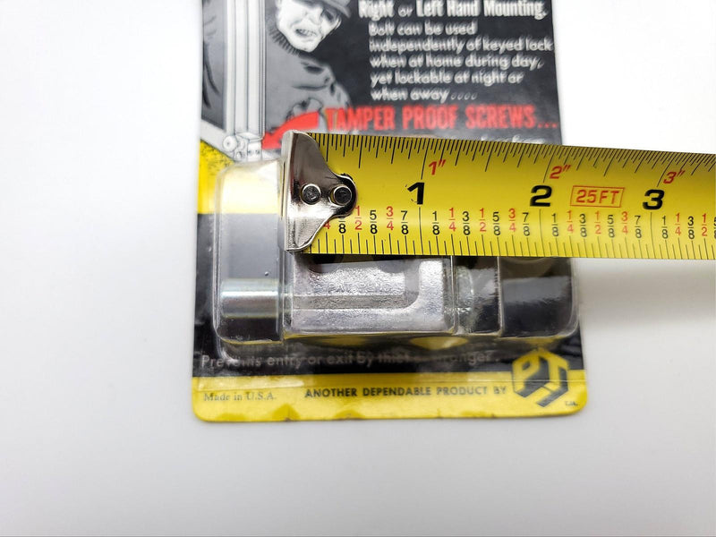 2x Patio Door Locks PT Satin Chrome Keyed Different PT 1970s USA Made NOS