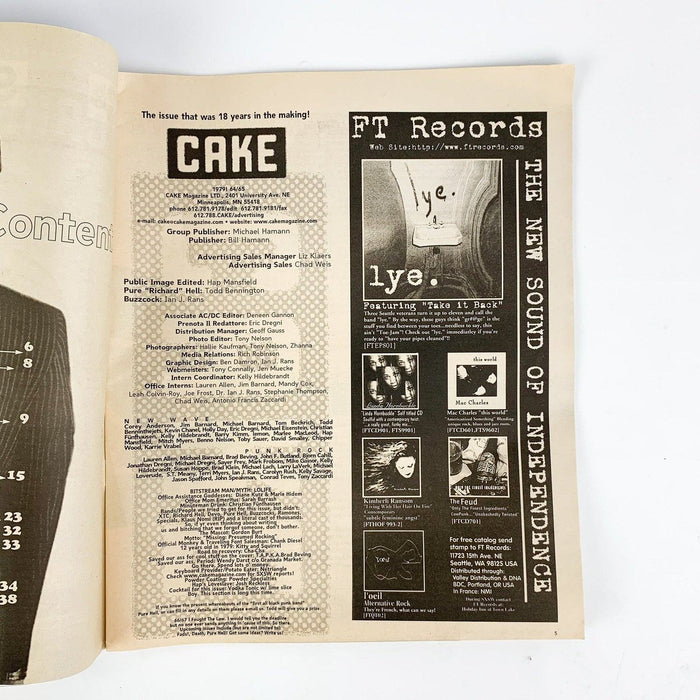 Cake Magazine - Volume 11 Issue 64/65 - Remembers X Damned Graham Parker Pil 3