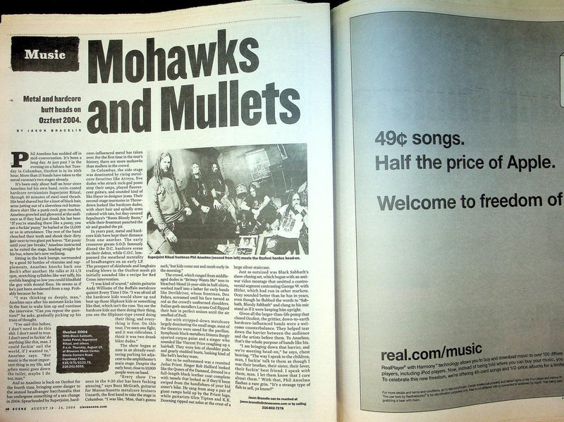 Cleveland Scene Magazine August 2004 No 33 Superjoint Ritual Phil Anselmo Chat 4