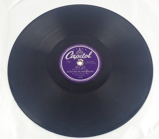 Jo Stafford & Gordon MacRAE Need You 78 RPM Single Record Capitol Records 1949 2