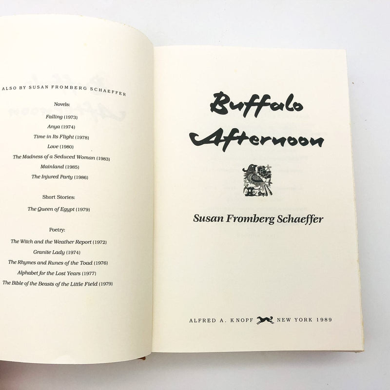 Buffalo Afternoon HC Susan Fromberg Schaeffer 1989 Vietnam War 1st Edition 7