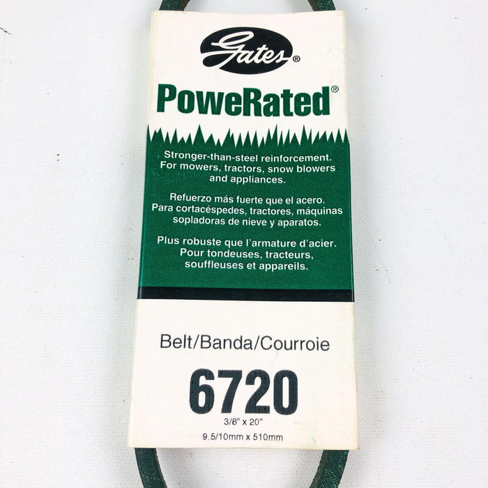 Gates Powerated 6720 3/8 x 20 Lawn Mower V Belt New Old Stock