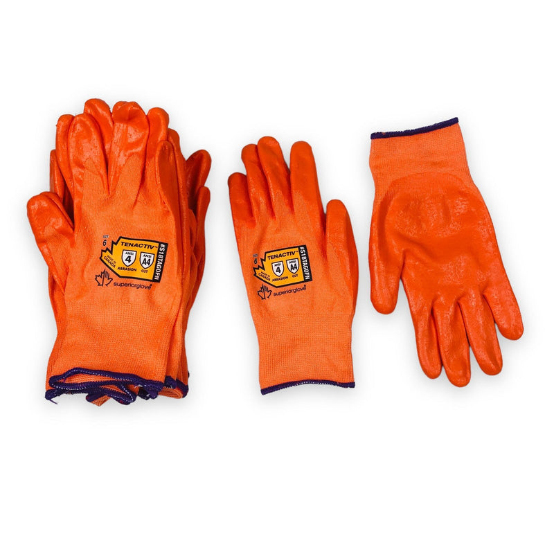 6 Pairs Palm Coated Work Gloves Extra Small XS 6 Cut Resistant 18 Gauge Knit 1