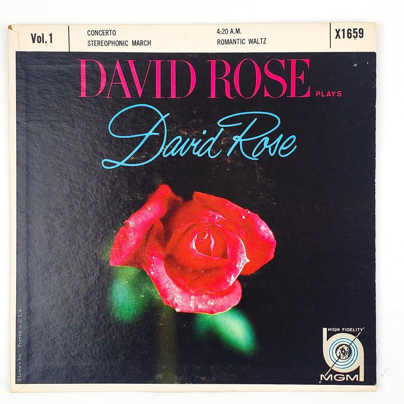 David Rose Plays David Rose Vol 1 Record 45 RPM EP X1659 MGM 1