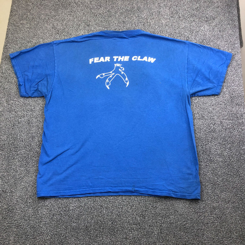 Vintage Ravenna Ohio T Shirt XL Gildan Blue Cotton Raven Pride Fear The Claw