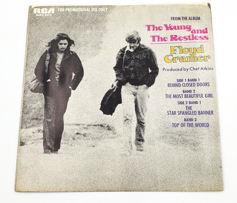 Floyd Cramer The Young And The Restless 45 RPM EP Record RCA 1974 PROMO 2