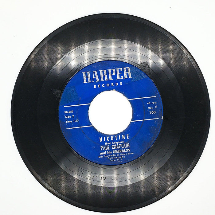 Paul Chaplain And His Emeralds Shortnin' Bread 45 Single Record Harper 1960 2