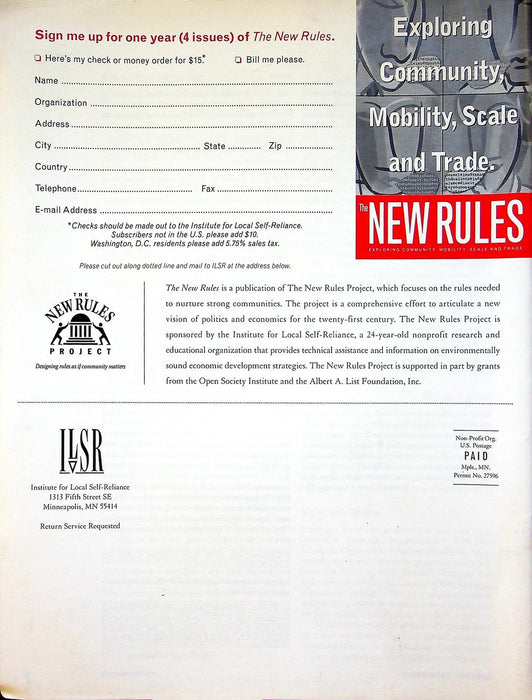 The New Rules Magazine Spring 2001 Canadian Health Care, Public Information 3
