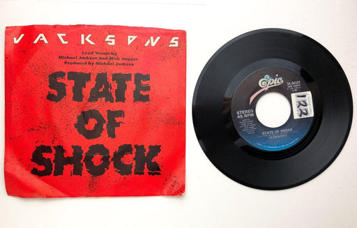 Jacksons 45 RPM 7" Single State of Shock / Your Ways Michael Jackson Lead 1980 1