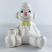 Vintage Russ Gloss White Clown Coin Bank & Pencil Holder 3