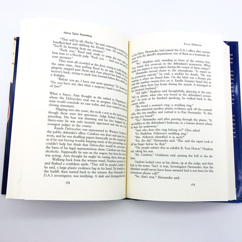 First Offense HC Nancy Taylor Rosenberg 1994 Probation Officer Crime Thriller 9