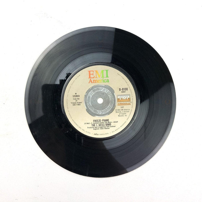 The J. Geils Band Freeze-Frame / Flamethrower 45 RPM 7" Single EMI America 1982 2