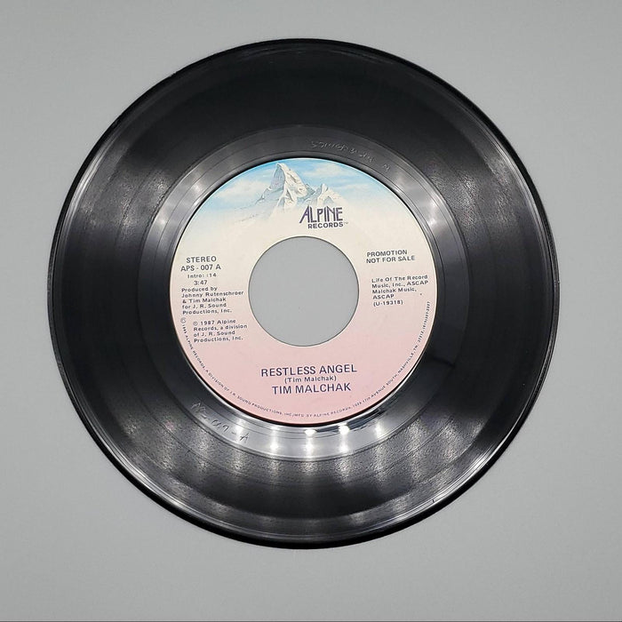 Tim Malchak Restless Angel Single Record Alpine Records 1987 APS-007 PROMO 1