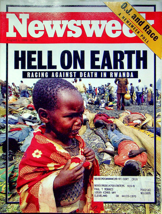 Newsweek Magazine August 1 1994 Rwanda OJ Simpson Trial Murder Racial Divide