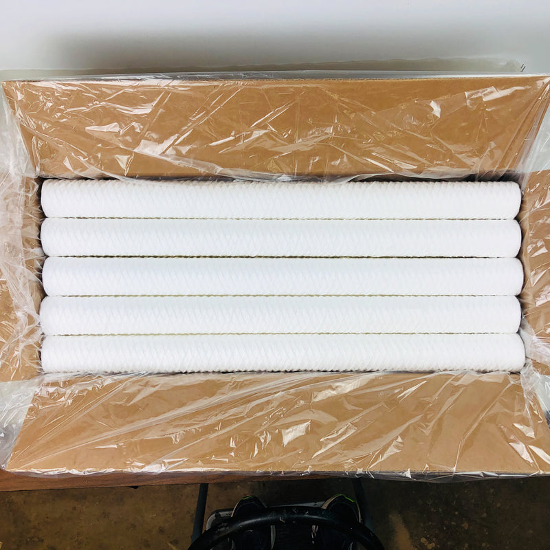 15pk String Wound Filter Cartridge 30"x2.5" 1 Micron Sediment Water P M39R30S