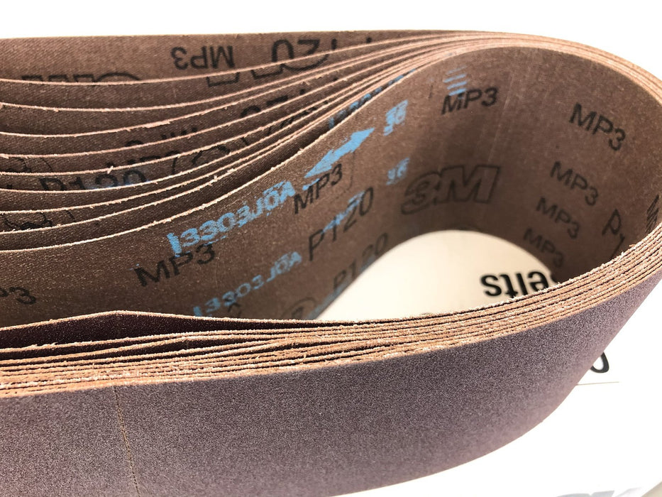 3M 341D Cloth Sandpaper Belt 4"x36" P120 X Single-Flex Film-Lok 66624 1 Belt 4