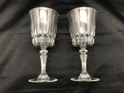 Vintage Durand Cristal D'Arques Wine Glass 7" Chantelle Lady Victoria France 2ct 6