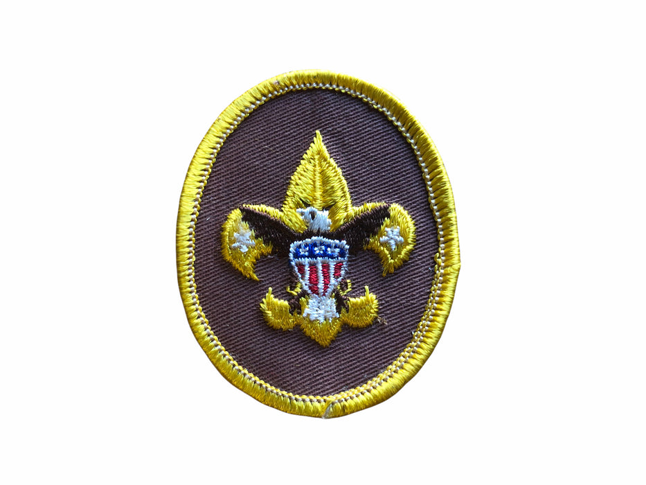 Boy Scouts of America BSA Tenderfoot Rank Patch 1970s Oval Eagle Glue on Back 1