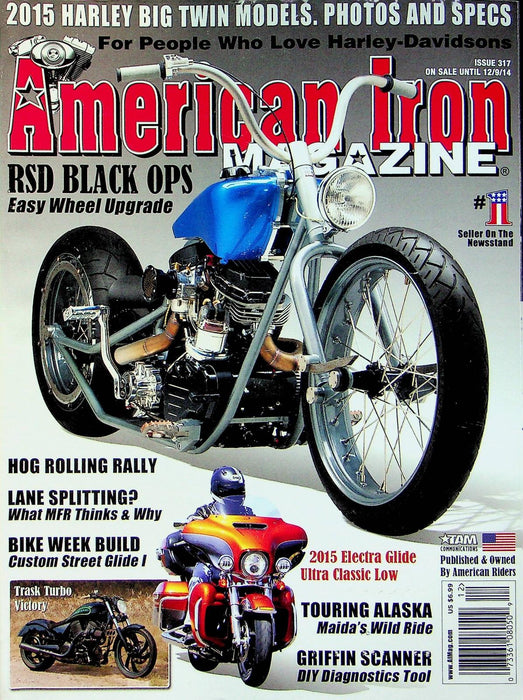 American Iron Motorcycle Magazine Dec # 317 2014 RSD Black Ops Easy Wheel Review