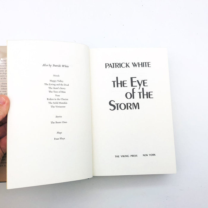 The Eye Of The Storm Hardcover Patrick White 1974 Family Death Aging 5th Print 7