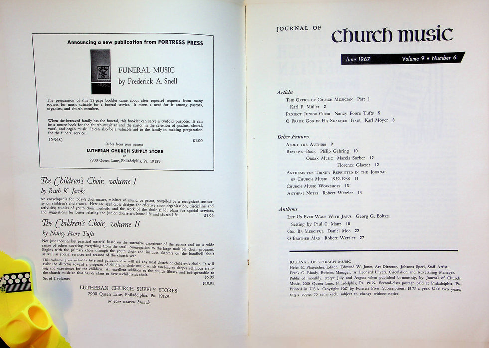 Journal of Church Music Magazine Jun 1967 Let Us Ever Walk with Jesus G. Boltze 4