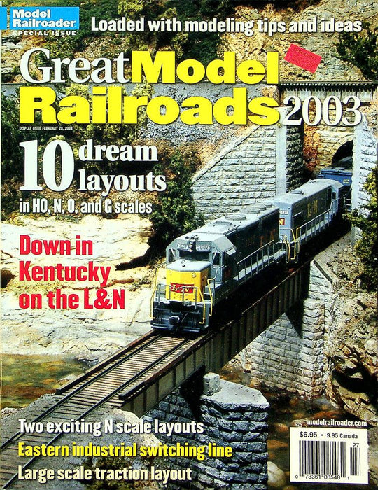 Model Railroader Magazine February 28 2003 No 10 Layouts in H,N,O, and G Scales