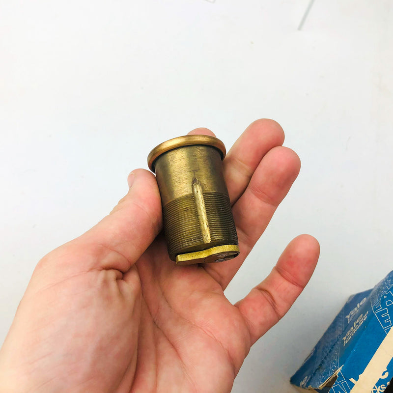 Yale Mortise Cylinder 1152 1-3/4" US10 Satin Bronze 6 Pin New Old Stock NOS Cpy2