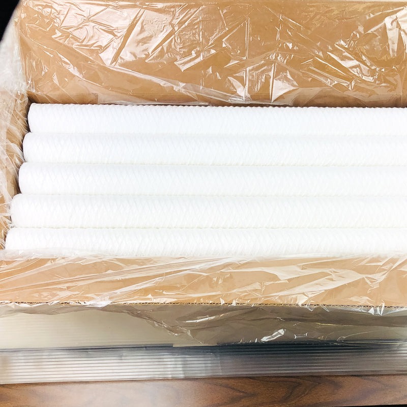15pk String Wound Filter Cartridge 30"x2.5" 1 Micron Sediment Water P M39R30S