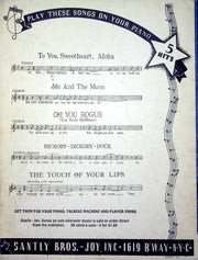 Vintage Sheet Music Me And The Moon Dick Stabile 1936 Hirsch Hanoman Piano Vocal 4