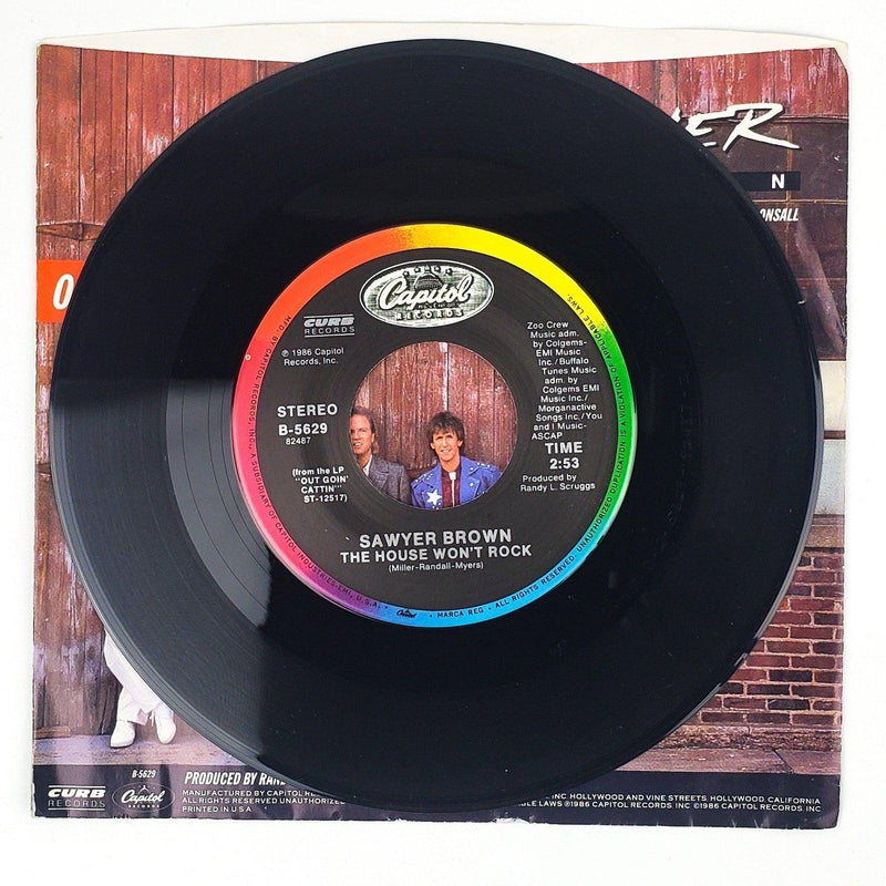 Sawyer Brown Out Goin' Cattin' Record 45 RPM Single B-5629 Capitol Records 1986 4