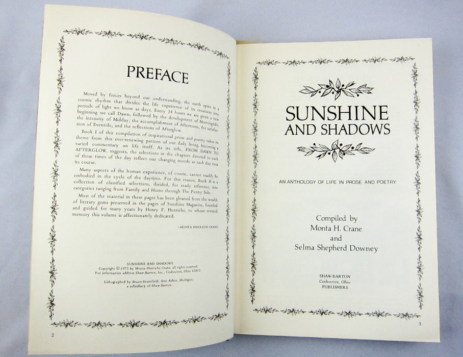 Sunshine and Shadows & A Collection of Poems (Hardcover) - Qty 2 Books | USED