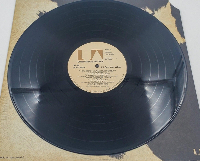 Slim Whitman I'll See You When 33 RPM LP Record United Artists 1973 6