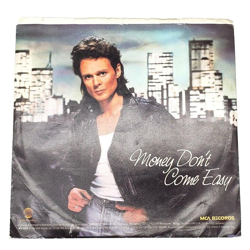 Michael Des Barres Money Don't Come Easy 45 RPM Single Record MCA 1986 MCA-52870 2