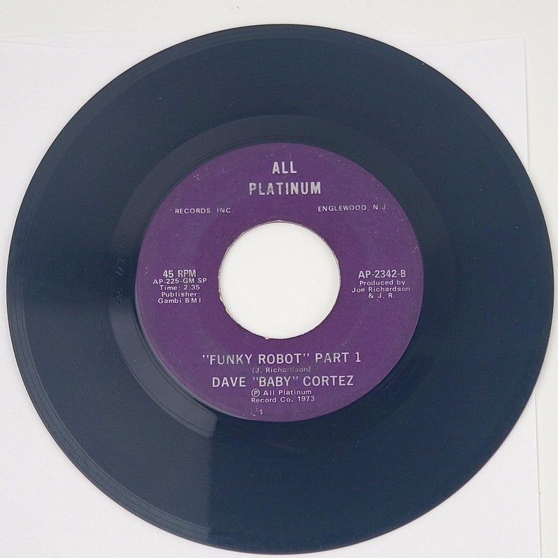 Dave Baby Cortez Unaddressed Letter Record 45 RPM Single All Platinum 1973 1