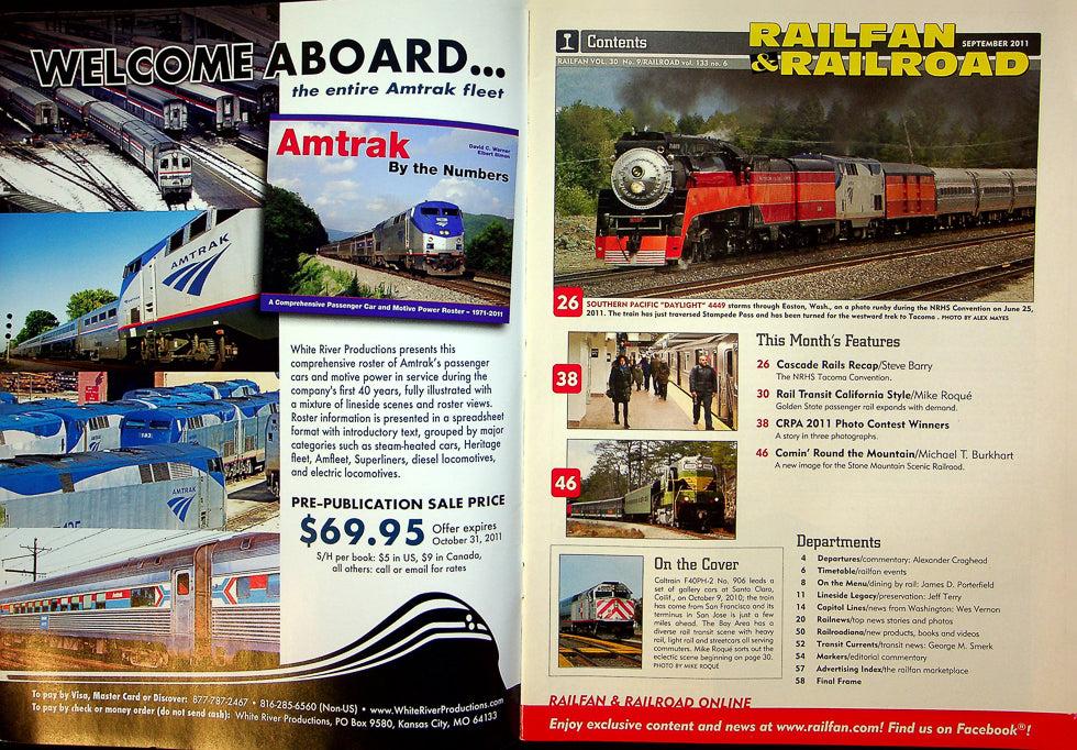 Railfan & Railroad Magazine September 2011 Vol 30 No 9 Bay Area Transit