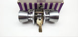 Falcon Door Knob Entry Lock Satin Chrome 26D Beverly Keyed 520 DL NOS 3