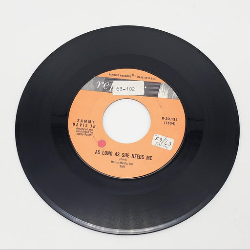 Sammy Davis Jr. As Long As She Needs Me Single Record Reprise Records R-20,138 1