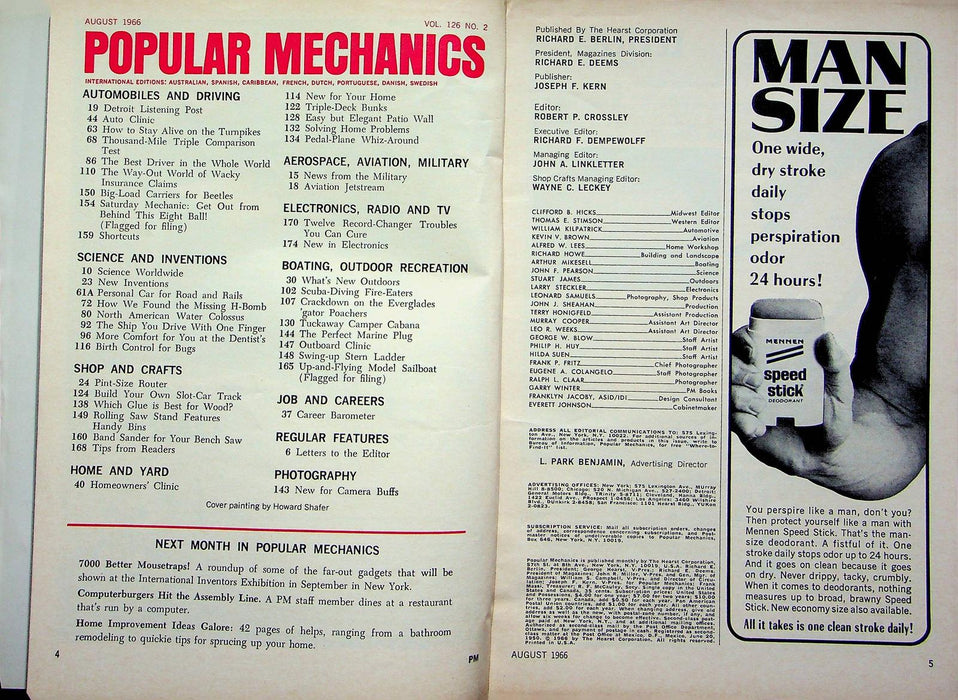 Popular Mechanics Magazine August 1966 Finding Missing H Bomb Hydrogen Accident