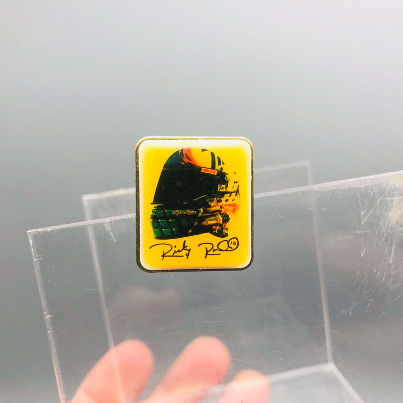 Ricky Rudd Nascar Lapel Pin Tide No 10 Ford Thunderbird Epoxy Pinback Helmet