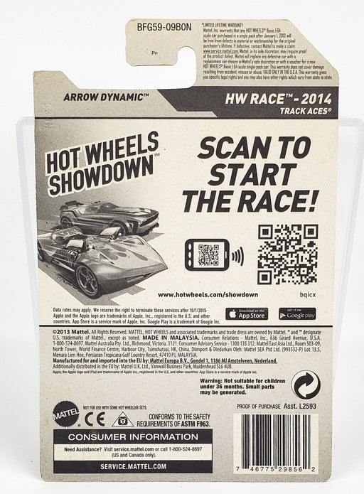 Hot Wheels 2014 Red Arrow Dynamic HW Race 162/250 BFG59 2