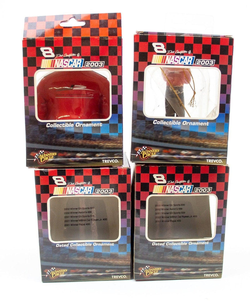 NASCAR Dale Earnhardt Jr Christmas Ornaments Figurine Jacket Cars Lot of 4 2