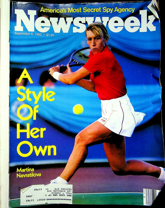 Newsweek Magazine September 6 1982 Martina Navratilova Tennis Star Inside NSA