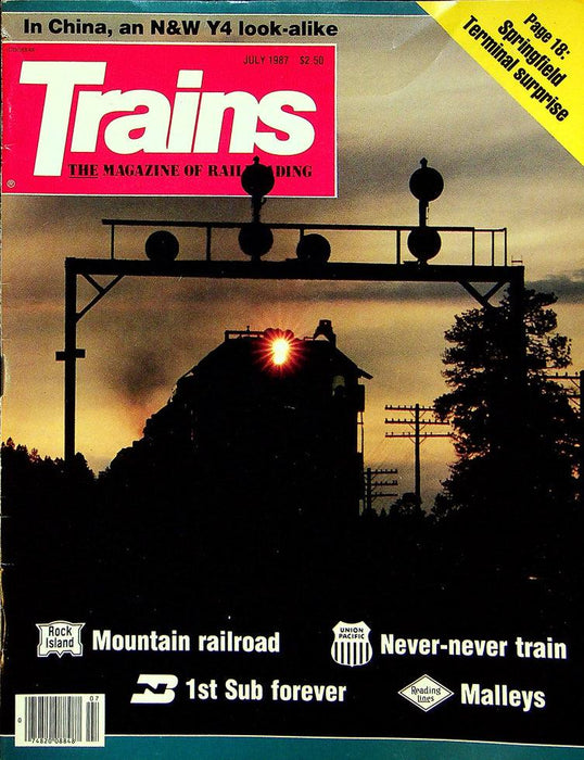 Trains Railroading Magazine July 1987 No 1st Sub ever, Malleys Mountain Railroad